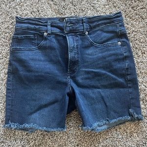 Express Cut-off Dark Wash Jean Shorts